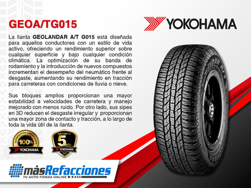 Llanta 265/70 R17 Yokohama Geolandar At G015 113t