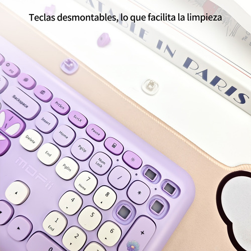 Juego De Teclado Y Ratón Mofii 606pro En Morado