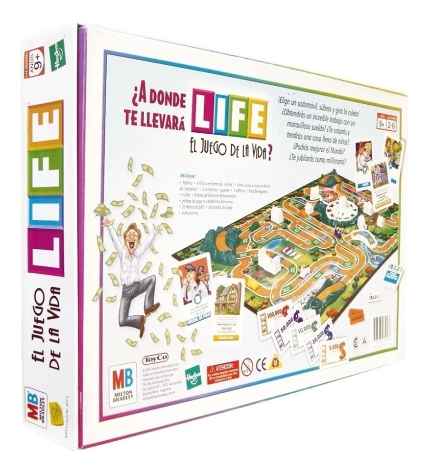 Juegos De Mesa Juego De La Vida Life Hasbro Familia Juguetería Minijuegos