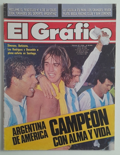 Revista El Grafico 3746 Argentina Campeon Copa America 91 Fs