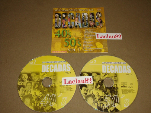 Grandes Exitos De Las Decadas 40s 50s Vol 3 Bmg 00 2cds