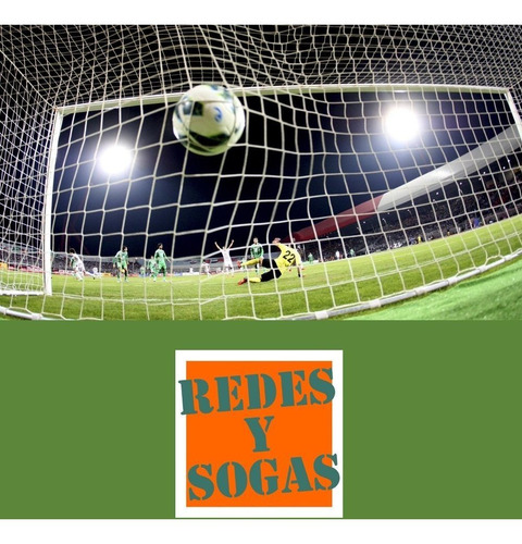2 Redes Arco Futbol Profesional 7,5x2,5m Cajon Cuerda 2,3mm - Resiste Intemperie - Hay Stock De Red