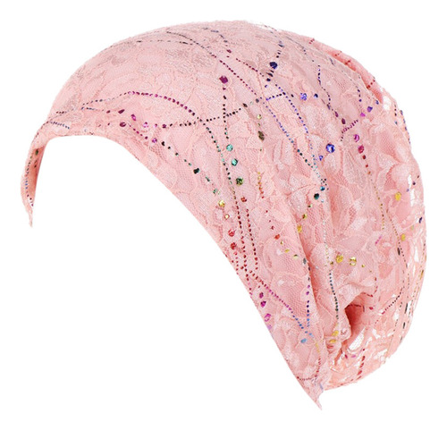 Gorro De Encaje Trenzado G Para Mujer, Con Abalorios, Musulm
