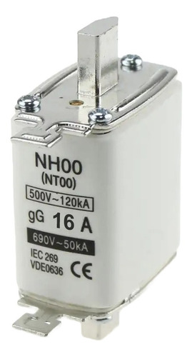 Fusivel Nh00 16a T-00 500v 120ka Retardado De Alta Qualidade