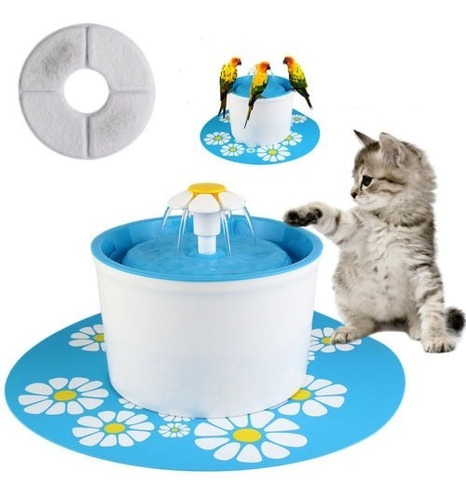 1.6 L Perro Gato Mascotas Agua Fuente Flor Automática Estilo