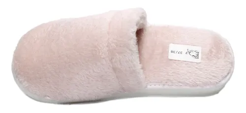 comprar Pantufla Chinela Mujer Piel Peluche. Mod. 1500. Pear 