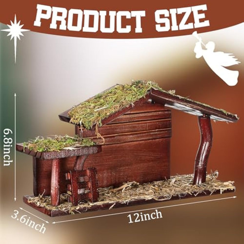 Belén Estable Para Navidad, Decoración De Madera