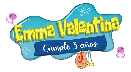 Logo Digital Bob Esponja Personalizado Con Tu Nombre