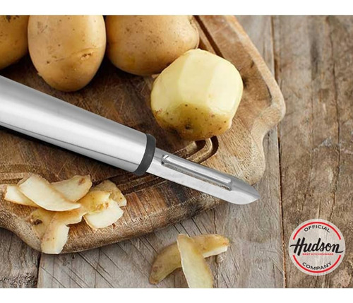 6 Pelapapas Hudson Acero Inoxidable Acabado De Lujo