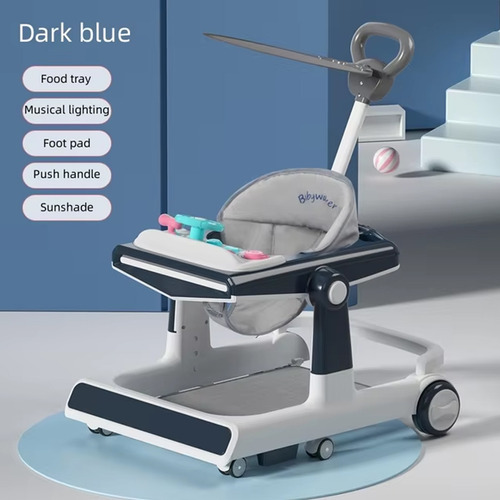 Andadera Usical Bebe Plegable Portátiltema De Motocicleta Azul