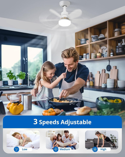 40w Ventilador De Techo De Anillo Led, Lámpara Techo Con