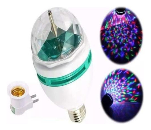 Led Rgb 3w Inova Giratória Com Bocal Adaptador Lam3021