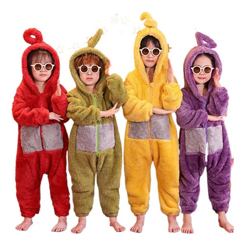 Pijama De Franela Unisex Teletubbies Costumes Para Niños