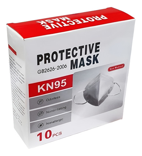 X100 Mascarillas Kn95 5 Pliegues Antiviral Reutilizable
