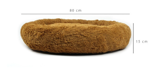 Imagen 4 de 4 de Cama Grande Tipo Dona Anti Estrés Para Perro Beige
