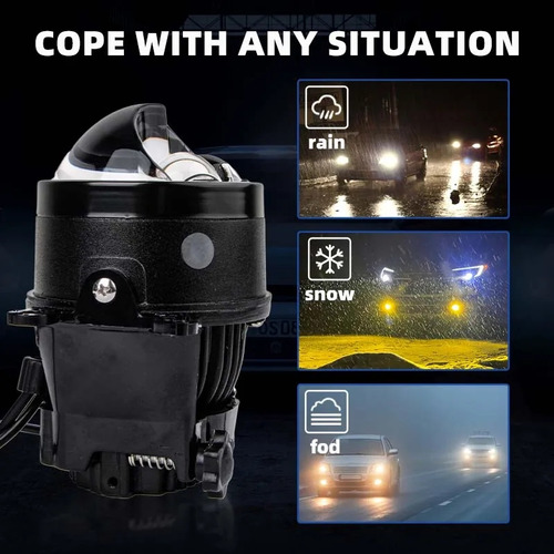 Faros Niebla Lupa Biled 3pulgadas Baja Y Alta Mas Alta Laser (Reacondicionado)