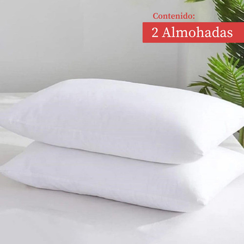 Set 2 Almohadas King Size Microfibra Premium Media 90x43 Cm
