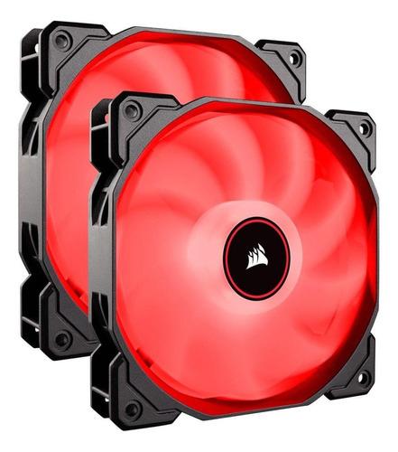 Kit Com 2 Cooler Fan Corsair Af140 140mm Co-9050089-ww Led Vermelho