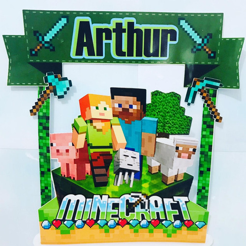 Arquivo De Corte Festa Minecraft Menino