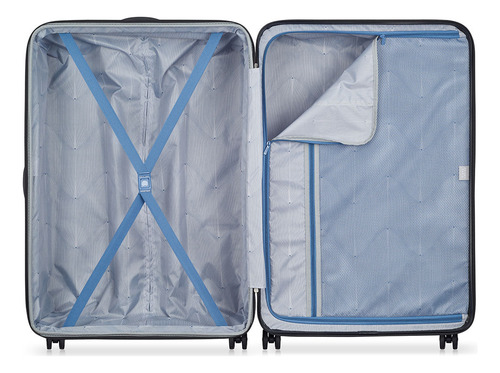 Delsey Paris Maleta De Viaje Rígida 24'', Color Negra Antracita Liso