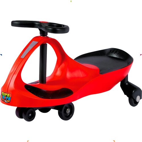 Carrinho Infantil Gira Gira Car Rolimã Até 100kg Variascores Cor Vermelho