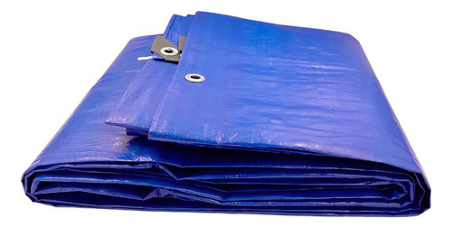 Lona Plástica De Proteção Cobertura Impermeável Azul 5x8m