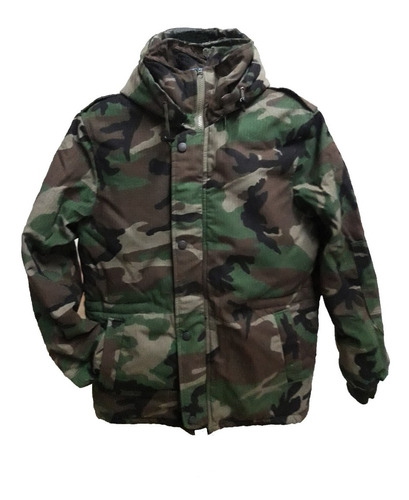 Campera Dubón Tipo Israeli C/guata Camuflado Woodland-selva