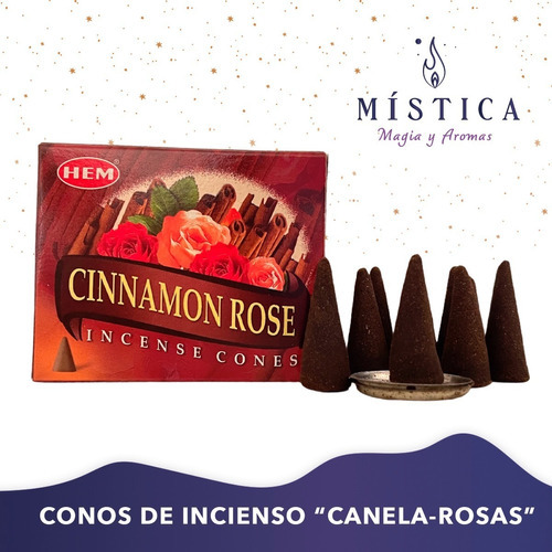 Incienso De Cono Hem Fragancia Canela-Rosas