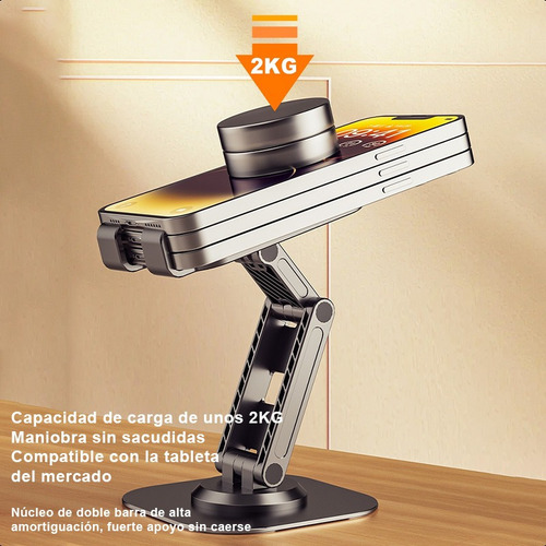 Soporte Escritorio Para Celular Ajustable Giratorio 360 Base