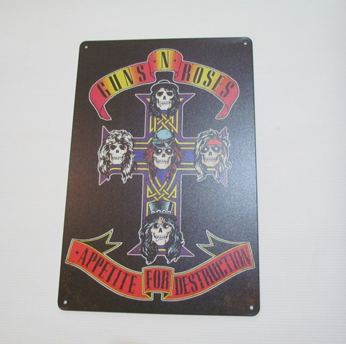 Poster Cartel Placa Guns N´ Roses Appetite Decorar Bar Rock 