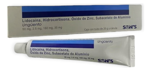 Lidocaina,hidrocortisona,oxido De Zinc, Subastado De Alumini