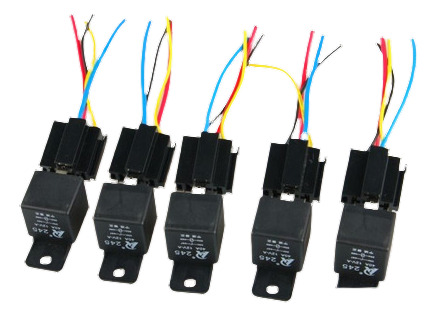 5 X 12v 40a 40 Un Spst Auto Relay Y Conector De 4 Pines 4p 4