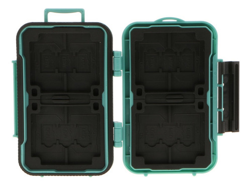 Caja Protectora De Plástico Verde Sd Cf Tf Para