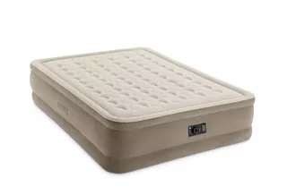 Colchon Inflable Dura Beam Plus 152x203x46cm Electrico Intex Color Beige