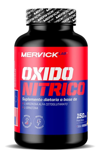 Oxido Nitrico Mervick 150gr Crecimiento Potencia Rendimiento