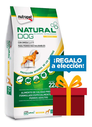 Ración Comida Natural Dog 22 Kilos Perro Adulto+obseq Elegir