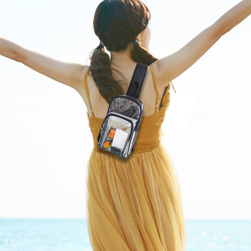 Saco Transparente Mochila Tiracolo Mochila À Prova D'água
