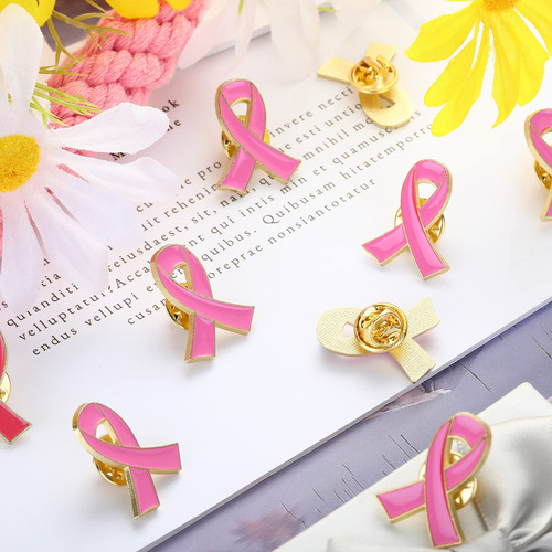 Broche De Fita Rosa De 150 Pinos Com Lapela Oficial Para