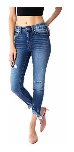 Kan Can, Jeans Ajustados De Tiro Alto Para Mujer