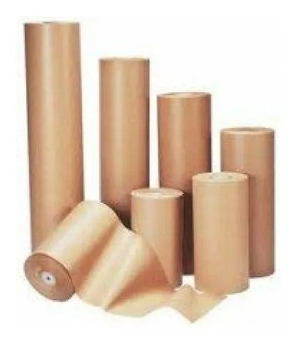 Kit 3 Bobinas Papel Kraft Pardo Bobina 80 Gr, 60cm X 100mts