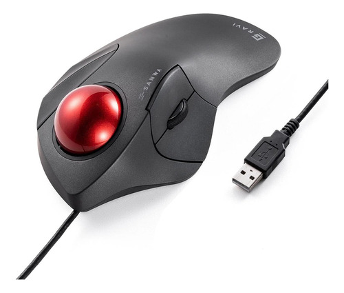Sanwa Mouse Ergonómico Con Cable, Ratones Ópticos De Bola Ro