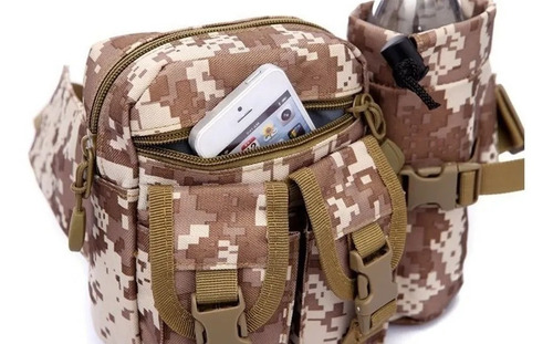 Bolso Canguro Tactico Viaje 5 Bolsillos Portabotella Desmont