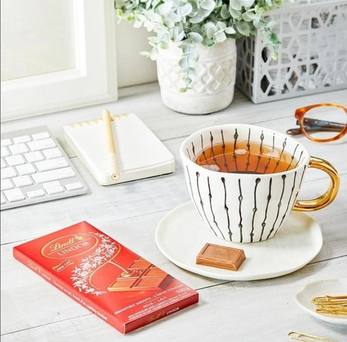 4 Barras Chocolate Lindt Lindor Vermelho 100g