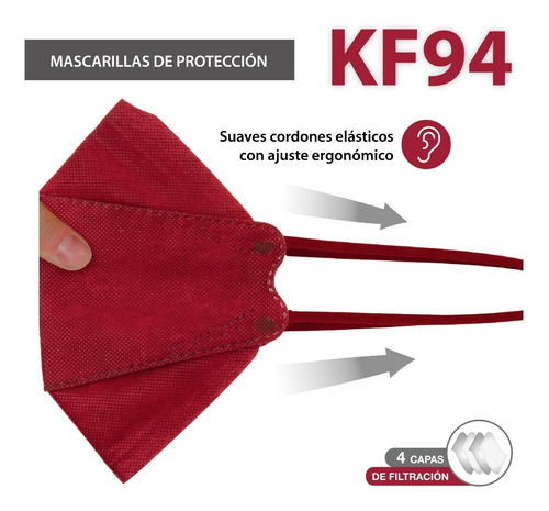 Imagen 8 de 10 de Cubrebocas Kf94 Tapabocas Mascarilla Con Tecnología De Corea