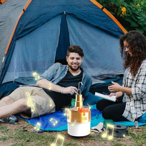Luz De Carpa Con Altavoz Bluetooth For Acampar Al Aire Libr