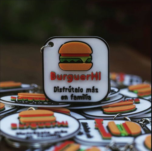 100 Llaveros 3d Con Logo + Número
