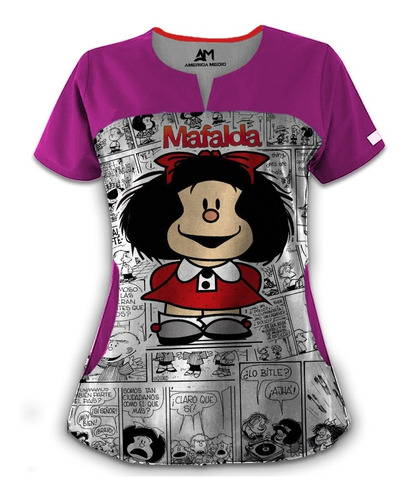 Uniforme Medico Anti Fluido Estampado Mafalda