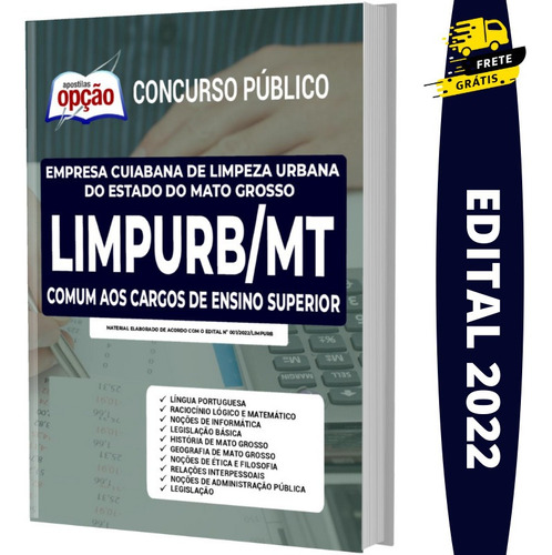 Apostila Cargos Ensino Superior Concurso Limpurb Cuiabá Mt