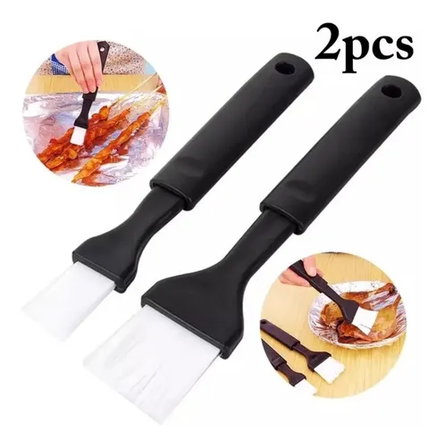 2 Pcs Pincel Cocina, BBQ Pincel, Pincel de Pastelaria, Resistente