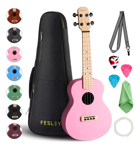 Ukelele De Concierto Fesley Para Niños Y Adultos, Kit De U.